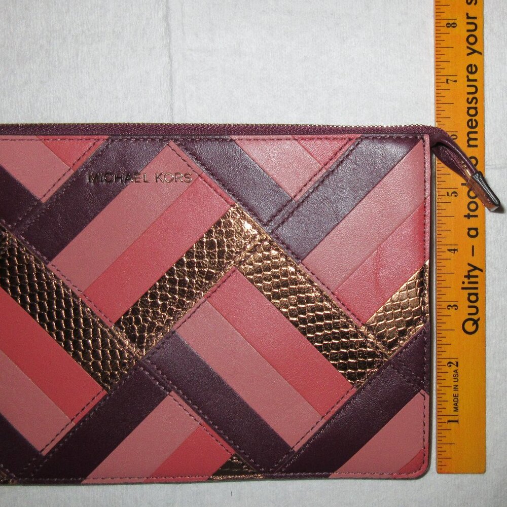 Michael Kors Daniela Leather Patchwork Large Wris… - image 3